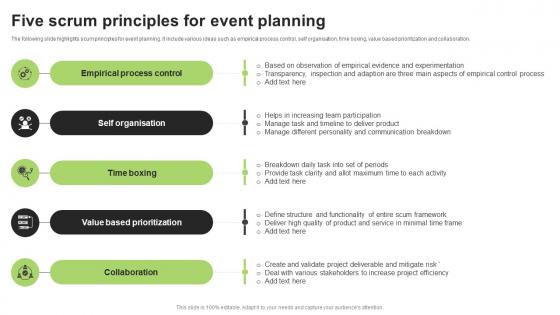Five Scrum Principles For Event Planning