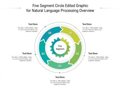 Five segment circle edited graphic for natural language processing overview infographic template