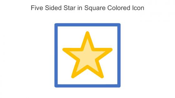 Five Sided Star In Square Colored Icon In Powerpoint Pptx Png And Editable Eps Format