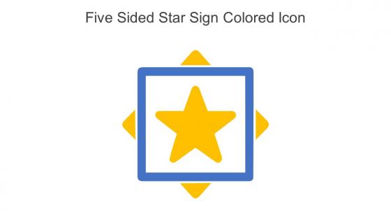Five Sided Star Sign Colored Icon In Powerpoint Pptx Png And Editable Eps Format