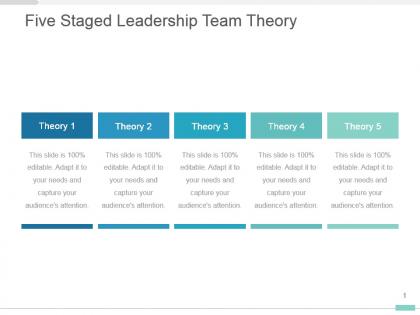 Five staged leadership team theory ppt visual diagram