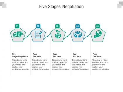 Five stages negotiation ppt powerpoint presentation inspiration styles cpb