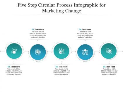 Five step circular process for marketing change infographic template