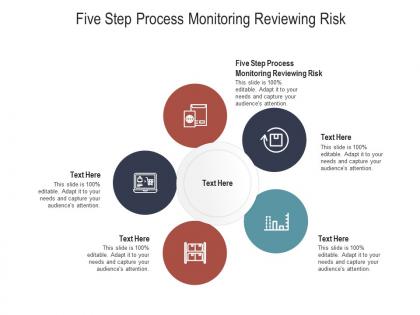 Five step process monitoring reviewing risk ppt powerpoint presentation pictures show cpb