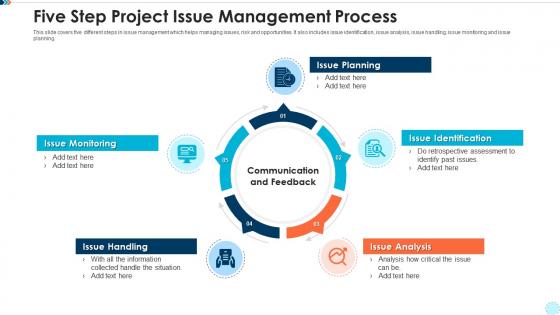 Five step project issue management process