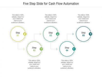 Five step slide for cash flow automation infographic template