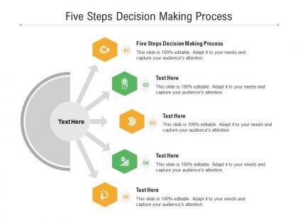 Five steps decision making process ppt powerpoint presentation infographics structure cpb
