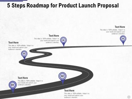 Five steps roadmap for product launch proposal ppt powerpoint presentation visual infographics