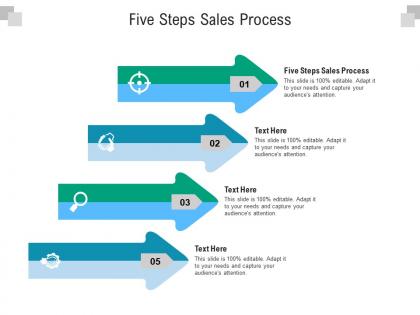 Five steps sales process ppt powerpoint presentation summary themes cpb