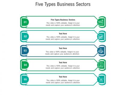 Five types business sectors ppt powerpoint presentation inspiration files cpb