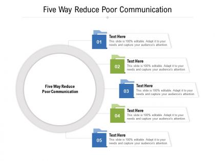 Five way reduce poor communication ppt powerpoint presentation ideas design inspiration cpb