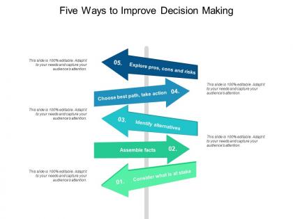 Five ways to improve decision making
