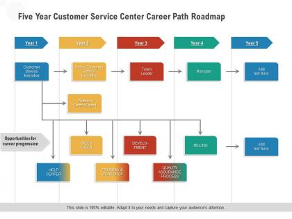 Five year customer service center career path roadmap
