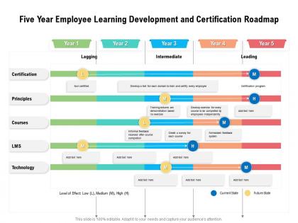 Five year employee learning development and certification roadmap