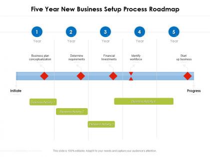 Five year new business setup process roadmap