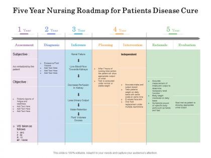 Five year nursing roadmap for patients disease cure
