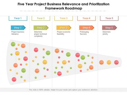 Five year project business relevance and prioritization framework roadmap