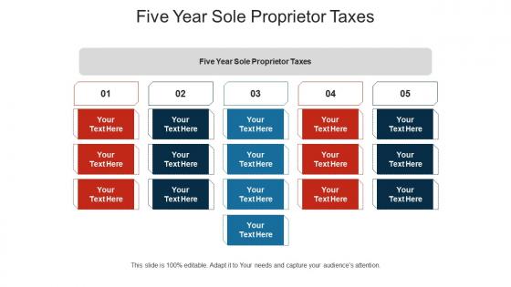 Five year sole proprietor taxes ppt powerpoint presentation summary gridlines cpb