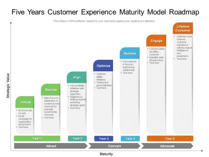 Five years customer experience maturity model roadmap