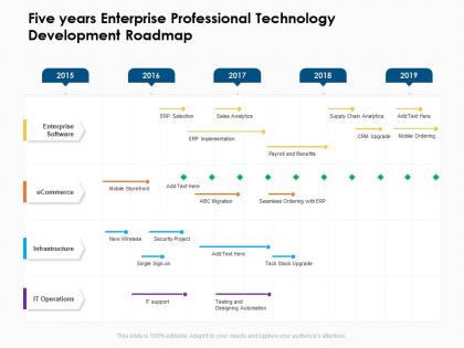 Five years enterprise professional technology development roadmap