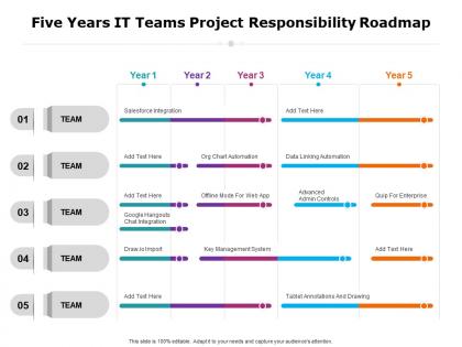 Five years it teams project responsibility roadmap