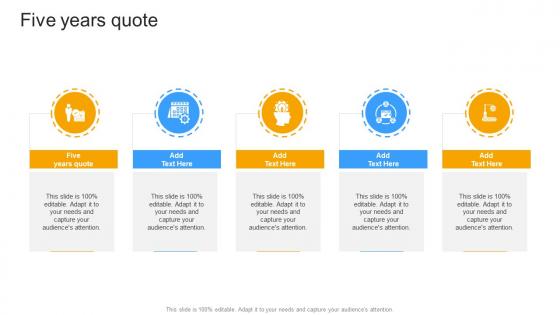Five Years Quote In Powerpoint And Google Slides Cpb