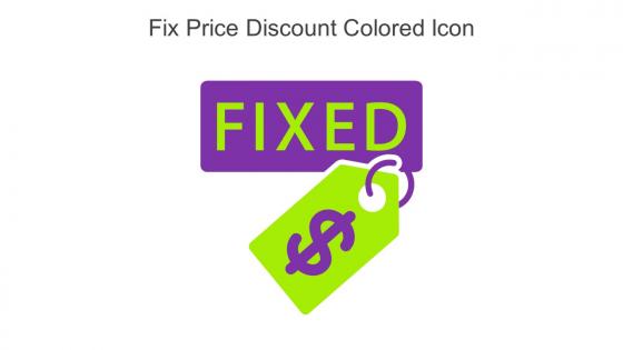 Fix Price Discount Colored Icon In Powerpoint Pptx Png And Editable Eps Format