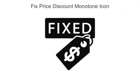 Fix Price Discount Monotone Icon In Powerpoint Pptx Png And Editable Eps Format