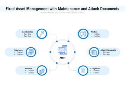 Fixed asset management with maintenance and attach documents