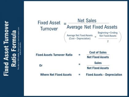 Fixed asset turnover ratio formula
