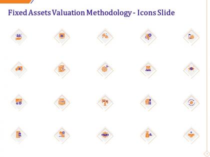 Fixed assets valuation methodology icons slide ppt example topics