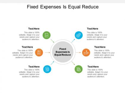 Fixed expenses is equal reduce ppt powerpoint presentation outline maker cpb