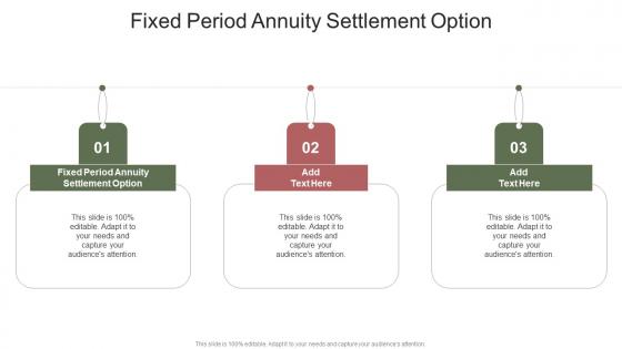 Fixed Period Annuity Settlement Option In Powerpoint And Google Slides Cpb