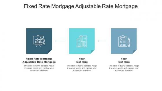 Fixed rate mortgage adjustable rate mortgage ppt powerpoint presentation professional template cpb