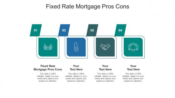 Fixed rate mortgage pros cons ppt powerpoint presentation summary picture cpb