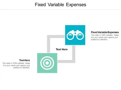 Fixed variable expenses ppt powerpoint presentation background image cpb