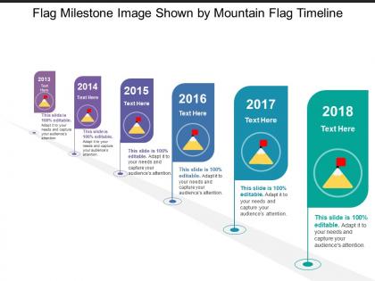 Flag milestone image shown by mountain flag timeline