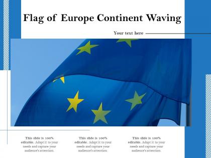 Flag of europe continent waving