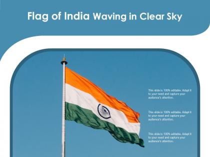 Flag of india waving in clear sky