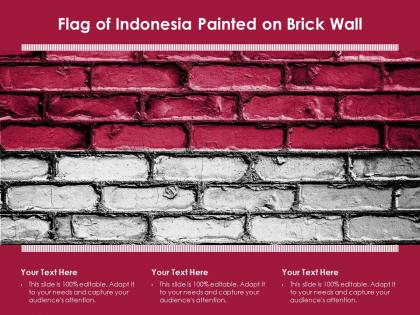 Flag of indonesia painted on brick wall