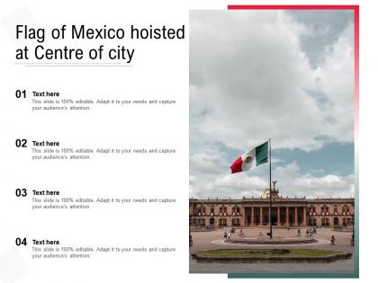 Flag of mexico hoisted at centre of city