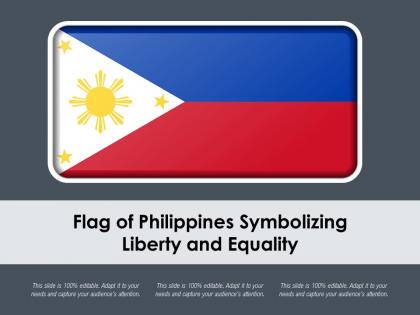 Flag of philippines symbolizing liberty and equality