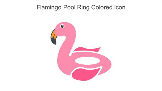 Flamingo Pool Ring Colored Icon In Powerpoint Pptx Png And Editable Eps Format