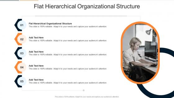 Flat Hierarchical Organizational Structure In Powerpoint And Google Slides Cpb