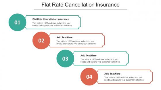 Flat Rate Cancellation Insurance Ppt Powerpoint Presentation Model Icon Cpb