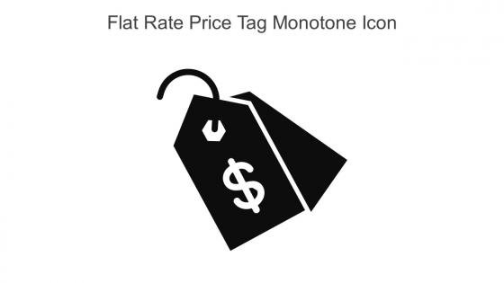 Flat Rate Price Tag Monotone Icon In Powerpoint Pptx Png And Editable Eps Format