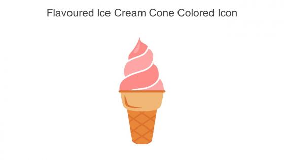 Flavoured Ice Cream Cone Colored Icon In Powerpoint Pptx Png And Editable Eps Format
