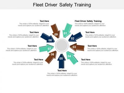 Fleet driver safety training ppt powerpoint presentation professional styles cpb