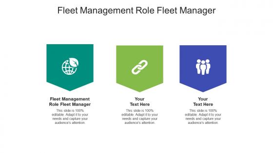 Fleet management role fleet manager ppt powerpoint layouts cpb