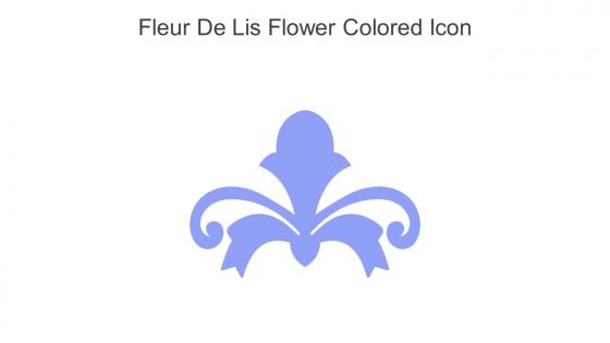 Fleur De Lis Flower Colored Icon In Powerpoint Pptx Png And Editable Eps Format
